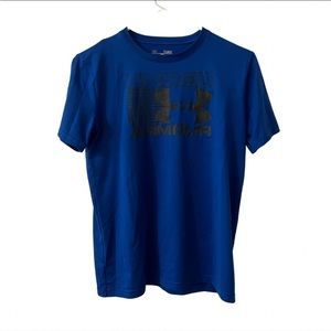 Under Armour Boys Youth Blue Loose Dry-Fit Heat Gear Top